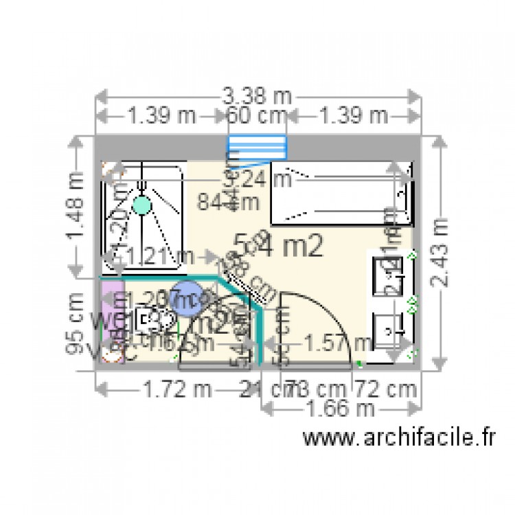 Salle de bain étage. Plan de 0 pièce et 0 m2