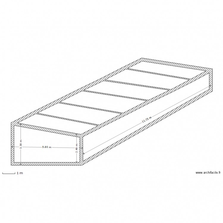 garage existant profil 1. Plan de 0 pièce et 0 m2