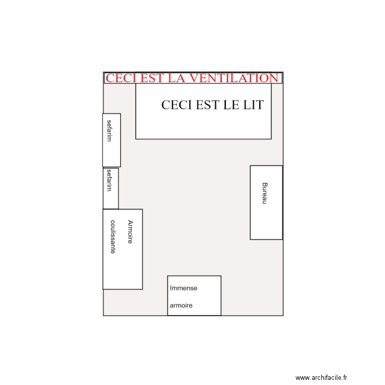 Chambre. Plan de 0 pièce et 0 m2