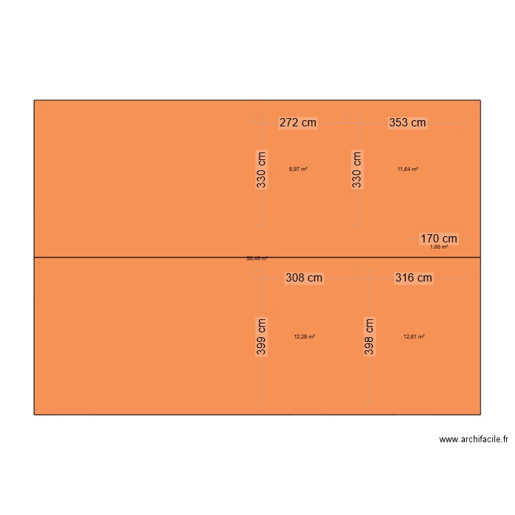 PERMIS PERSO. Plan de 6 pièces et 155 m2