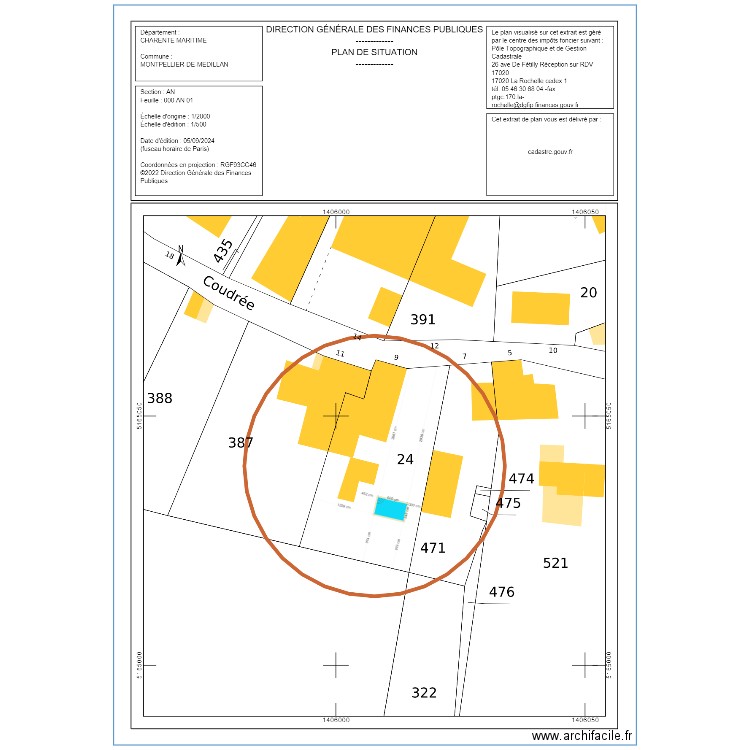 pourlier. Plan de 0 pièce et 0 m2