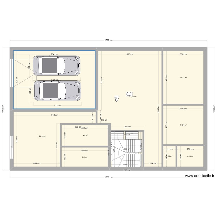 M SOUS SOL. Plan de 10 pièces et 156 m2