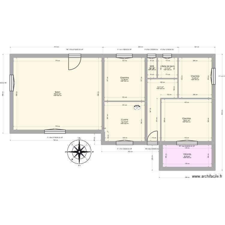  ML25001446  ARTIGE. Plan de 11 pièces et 238 m2