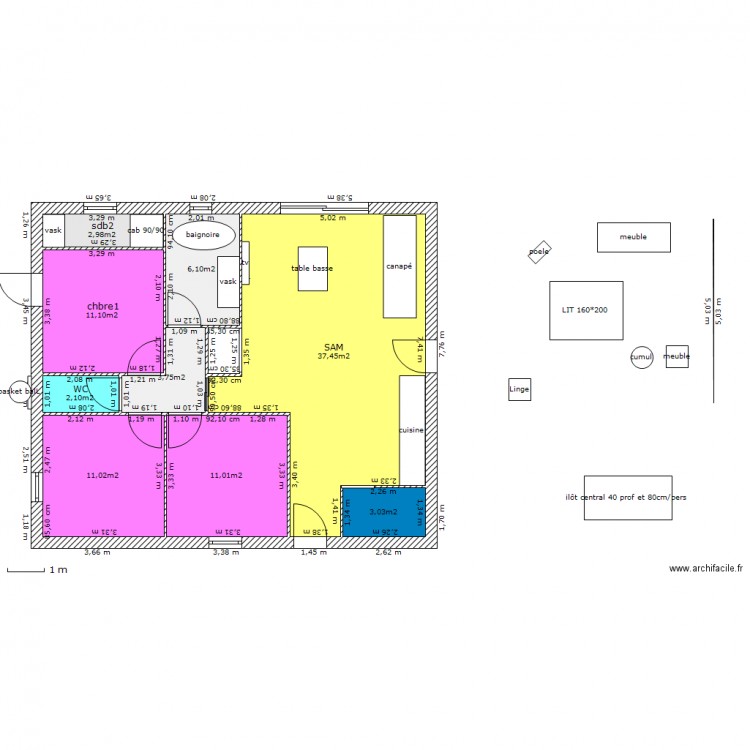 maison DEF. Plan de 0 pièce et 0 m2