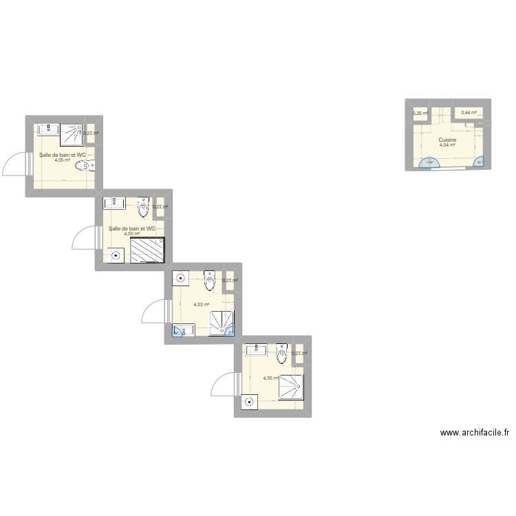 cuisine jassem. Plan de 11 pièces et 24 m2