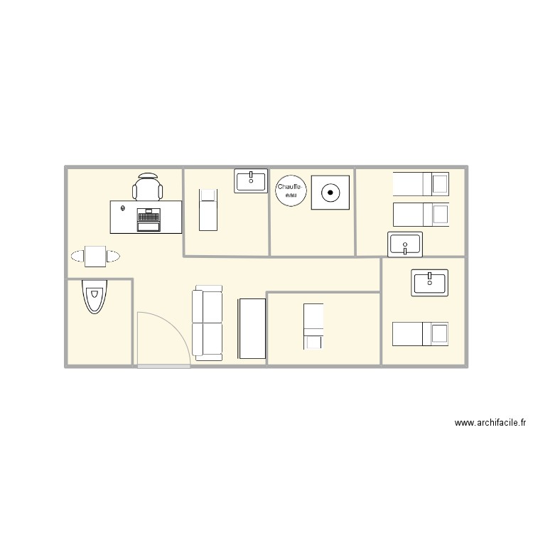 institut louna. Plan de 7 pièces et 18 m2