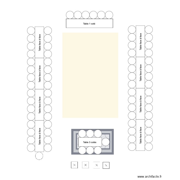 Plan d'implantation repas. Plan de 0 pièce et 0 m2