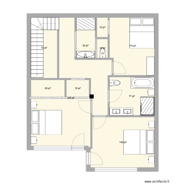 chalet st-come. Plan de 12 pièces et 212 m2