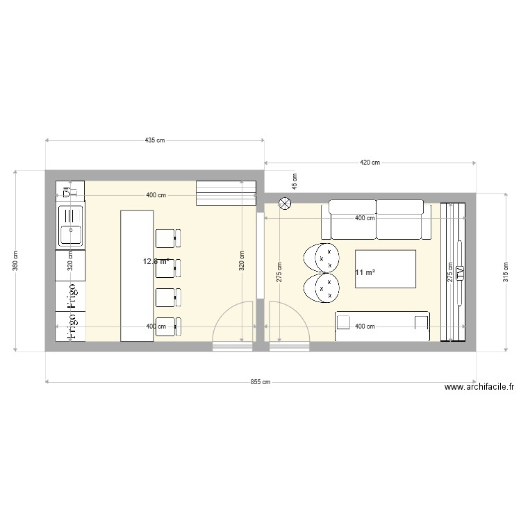 Buvette. Plan de 0 pièce et 0 m2