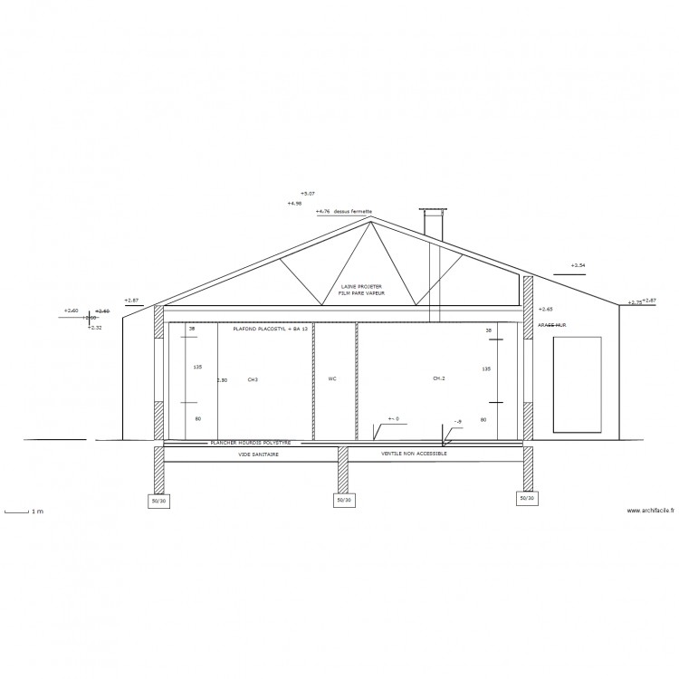 COUPE AA. Plan de 0 pièce et 0 m2