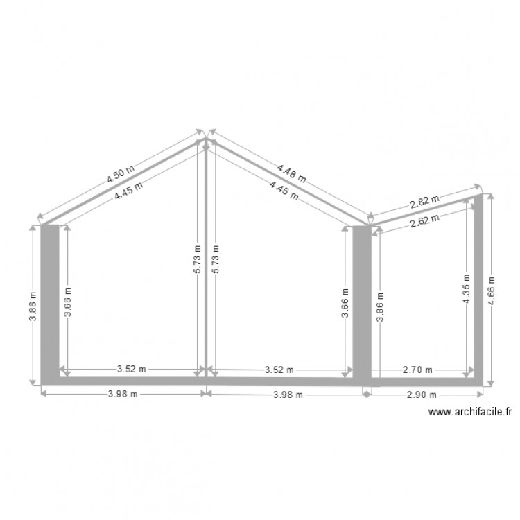 Plan de coupe Existant Costantini. Plan de 0 pièce et 0 m2