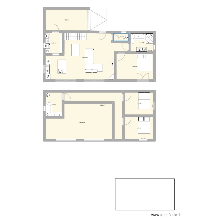 maison 4. Plan de 11 pièces et 142 m2