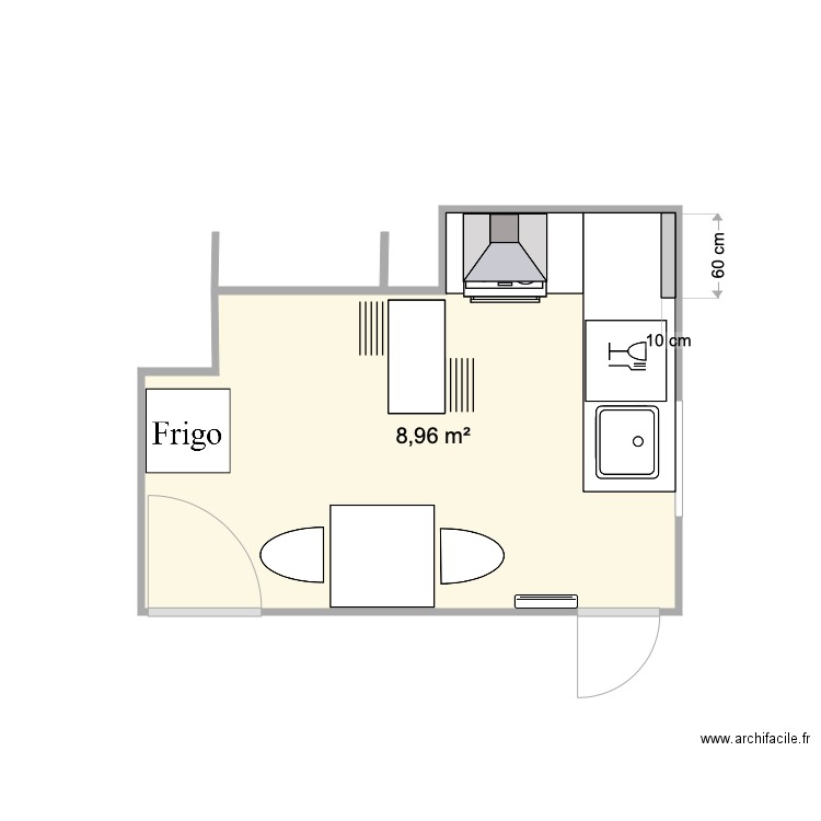 Cuisine Pelleport ter. Plan de 0 pièce et 0 m2