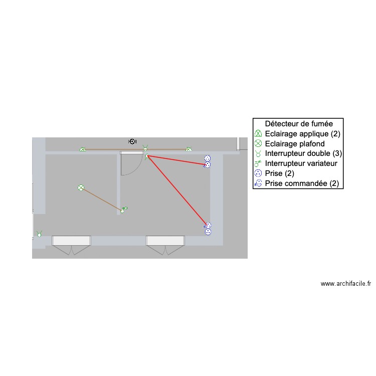 Plan Electrique Suite parentale. Plan de 0 pièce et 0 m2