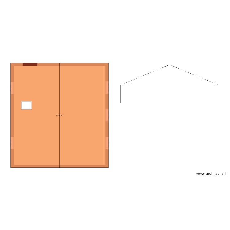 DP4. Plan de 1 pièce et 84 m2