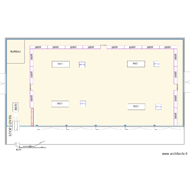 Bergerie Boucharde. Plan de 1 pièce et 442 m2