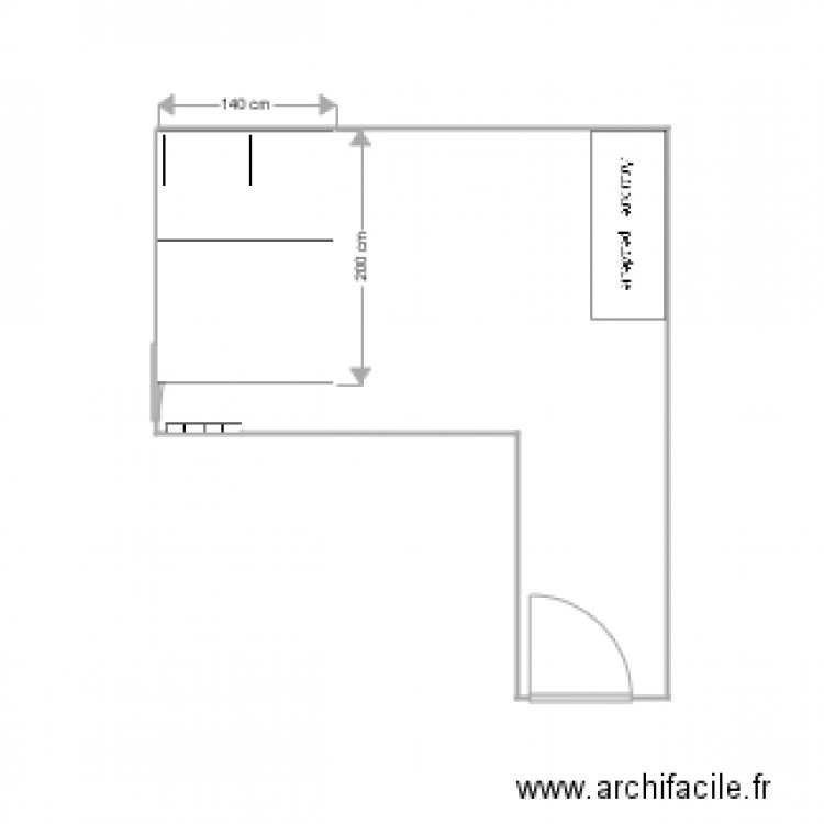 ma chambre un peu detailé. Plan de 0 pièce et 0 m2