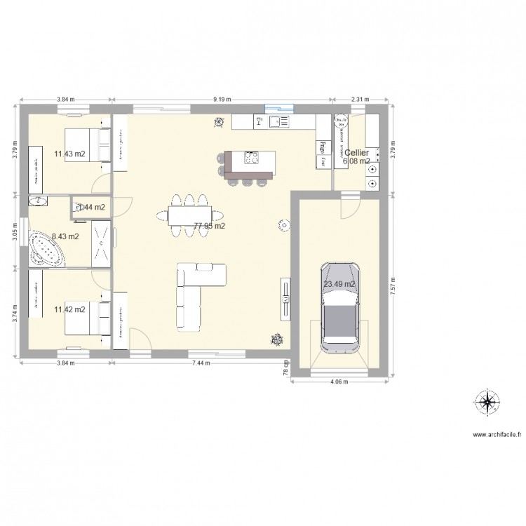 Maison Maman. Plan de 0 pièce et 0 m2