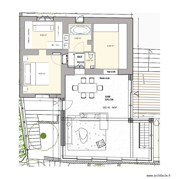 RENOV&1. Plan de 5 pièces et 31 m2