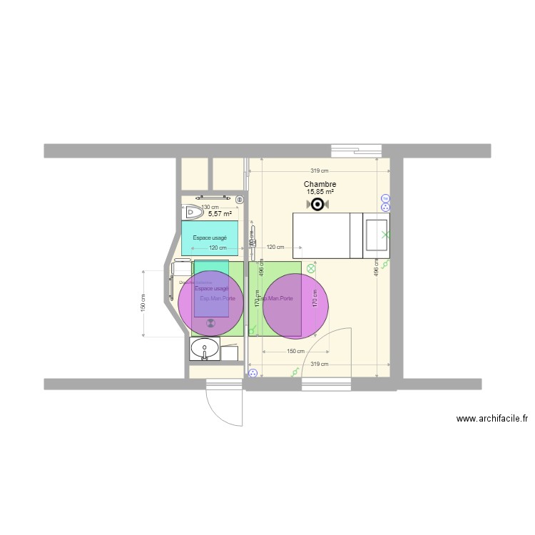 Chambre 1er . Plan de 0 pièce et 0 m2