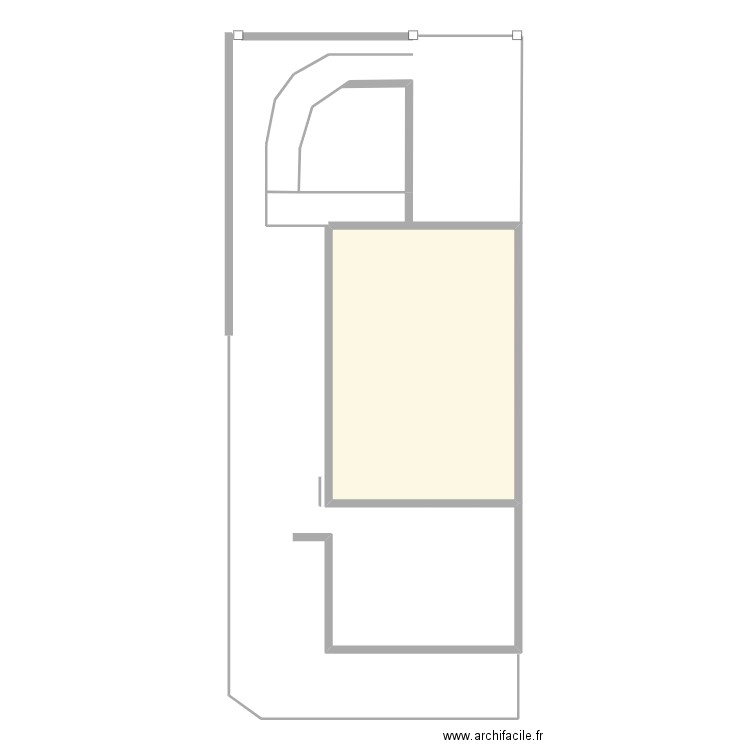 projet. Plan de 2 pièces et 62 m2