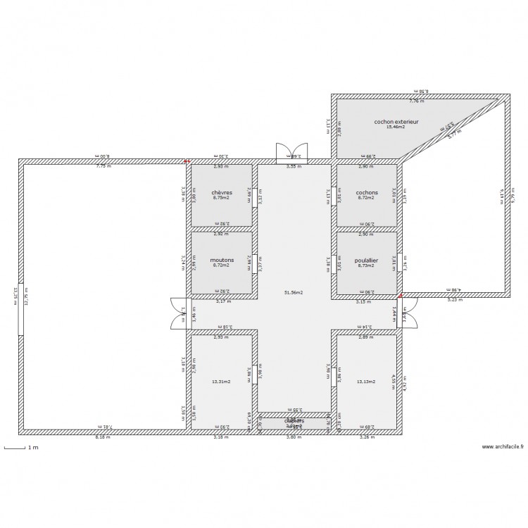 ferme pédagogique. Plan de 0 pièce et 0 m2