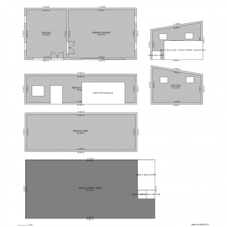 GARAGE DOUBLE et ATELIER. Plan de 0 pièce et 0 m2