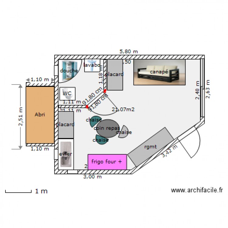 Garage. Plan de 0 pièce et 0 m2