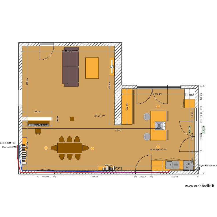 projet ab. Plan de 0 pièce et 0 m2