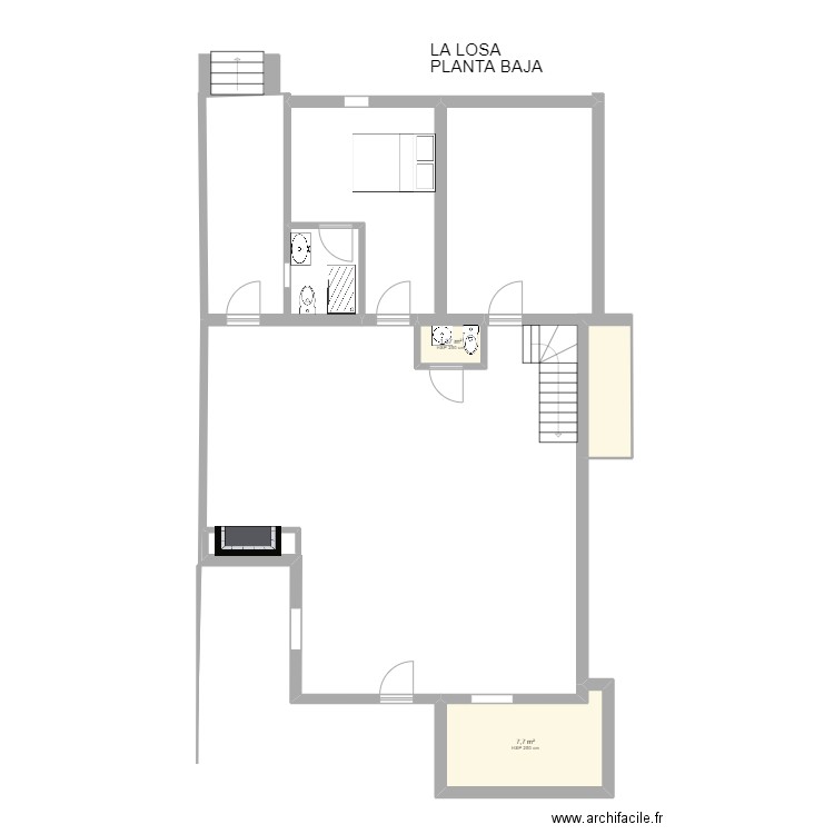 PLANTA BAJA LA LOSA dos baños. Plan de 0 pièce et 0 m2