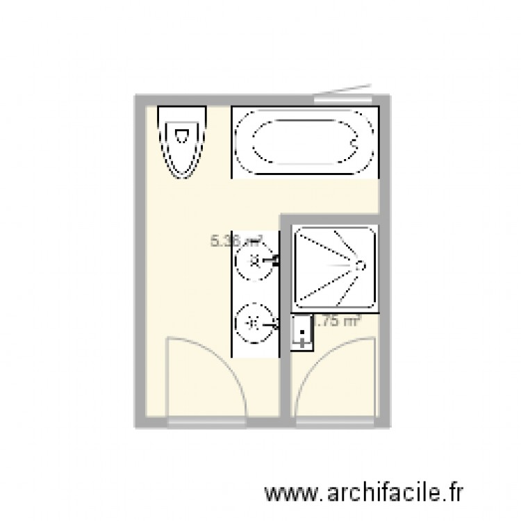 SDB1 - Plan dessiné par Francis35700