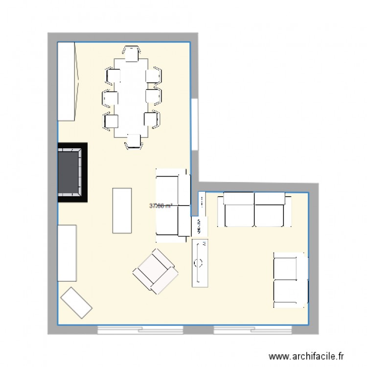 salon. Plan de 0 pièce et 0 m2