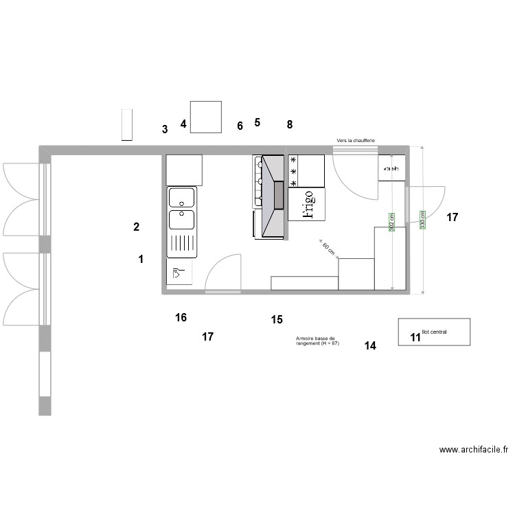 221126 Cuisine DB Variante. Plan de 0 pièce et 0 m2