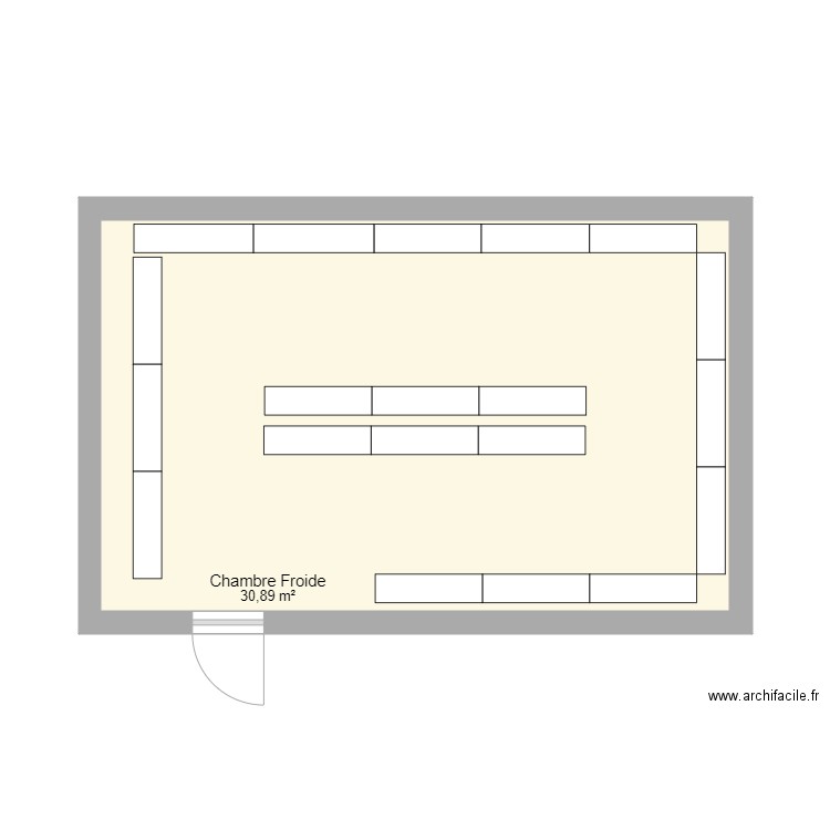 Chambre froide. Plan de 0 pièce et 0 m2