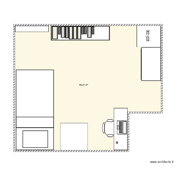 chambre de fille de HPI. Plan de 0 pièce et 0 m2