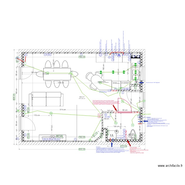 Lot 4 RDC V2 Buanderie altntv et Cuisine 2. Plan de 0 pièce et 0 m2