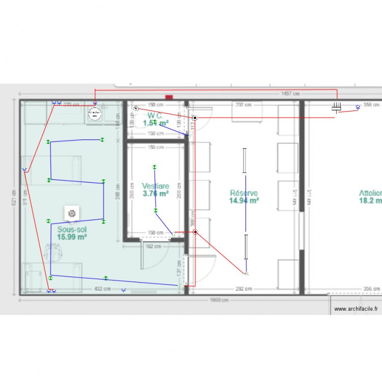 local boulot. Plan de 0 pièce et 0 m2