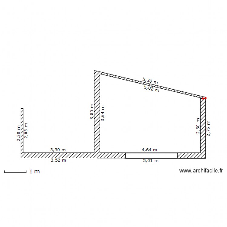 garage vu de face en cours. Plan de 0 pièce et 0 m2