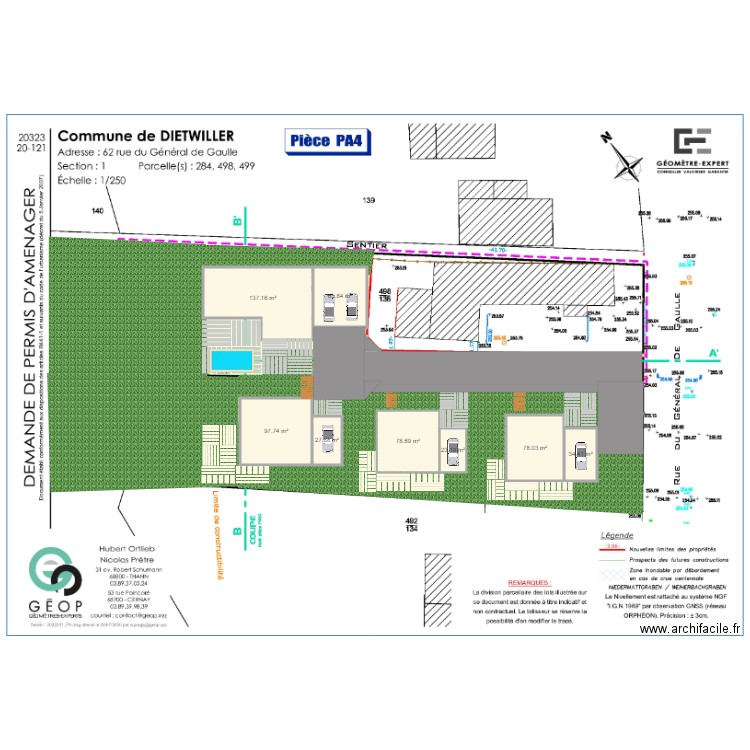 Projet Dietwiller. Plan de 0 pièce et 0 m2