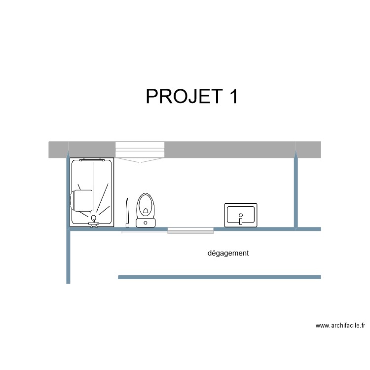 LE_POTIER_PJT. Plan de 1 pièce et 6 m2