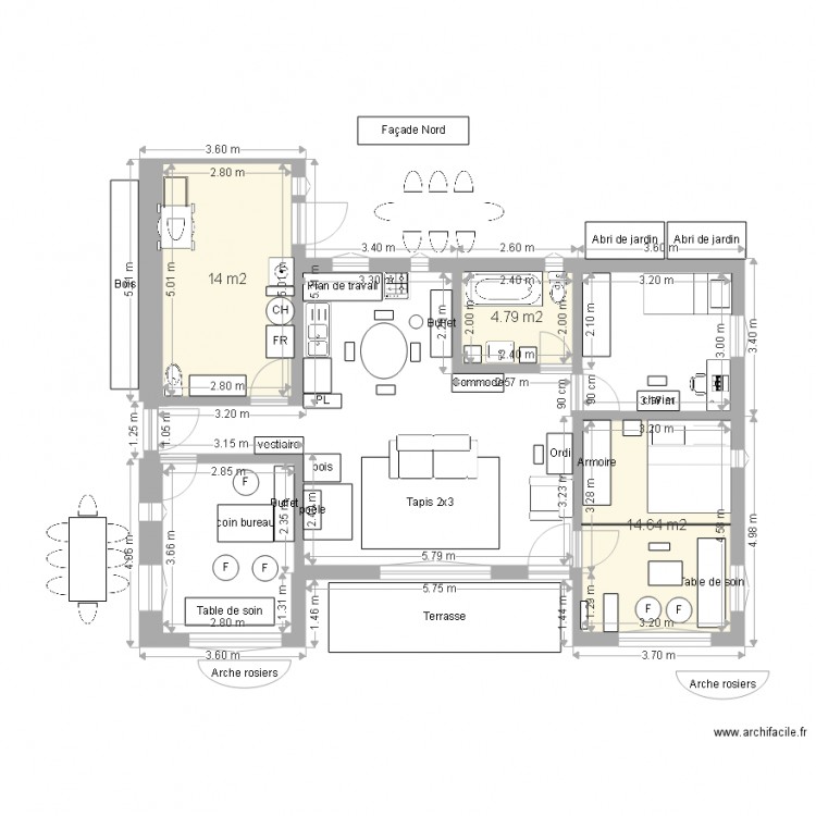 Plan maison Jocelyne avec garage. Plan de 0 pièce et 0 m2