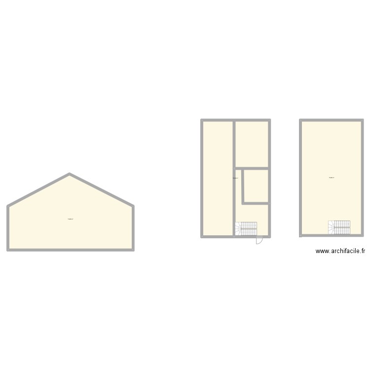 Valmestroff. Plan de 3 pièces et 350 m2