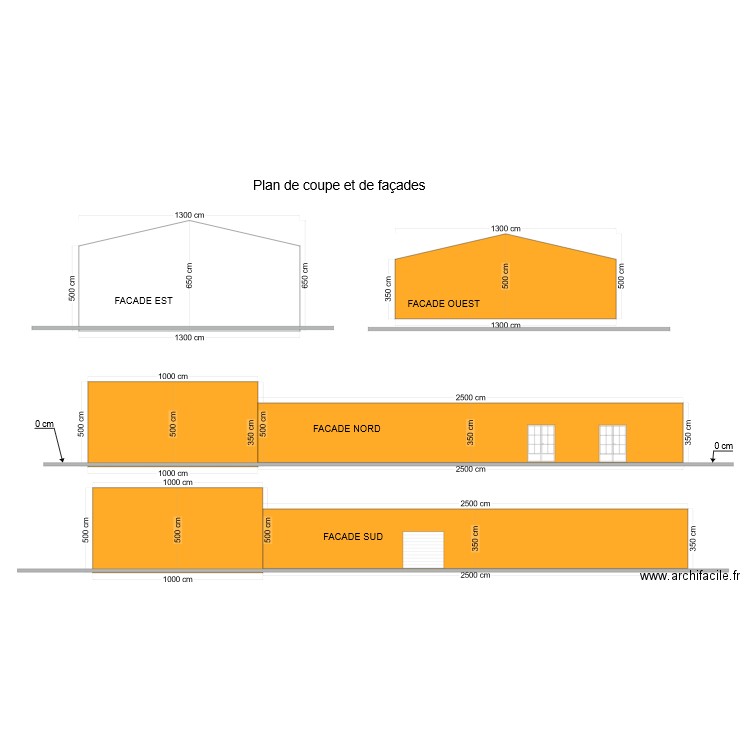 plan des façades bouis. Plan de 0 pièce et 0 m2