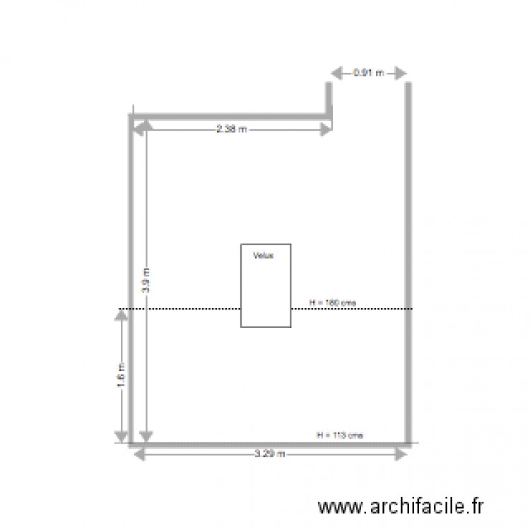 Chambre du Milieu. Plan de 0 pièce et 0 m2