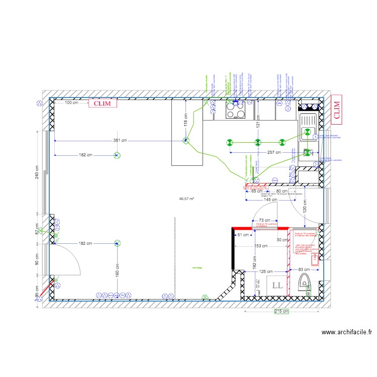 2021 02 05 Plan implantation split. Plan de 0 pièce et 0 m2