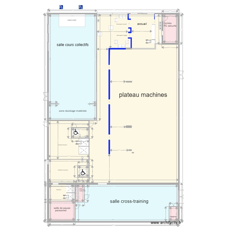 plan PMR. Plan de 0 pièce et 0 m2