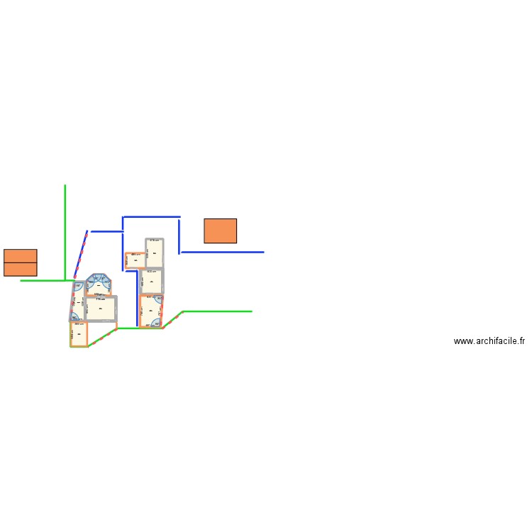 goterai modif ouverture exterieur. Plan de 9 pièces et 270 m2