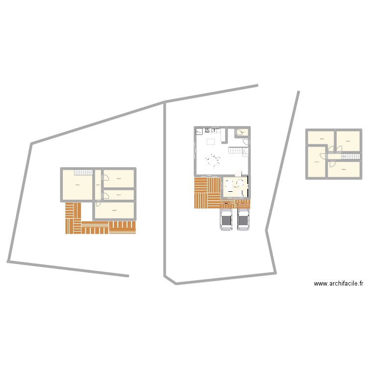 445. Plan de 12 pièces et 110 m2