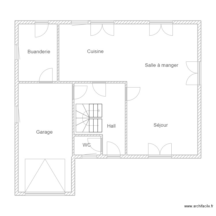 Desmecht. Plan de 5 pièces et 91 m2