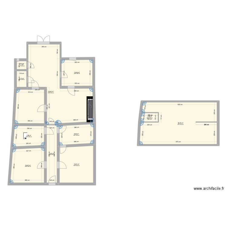 LE BOUSCAT. Plan de 11 pièces et 160 m2